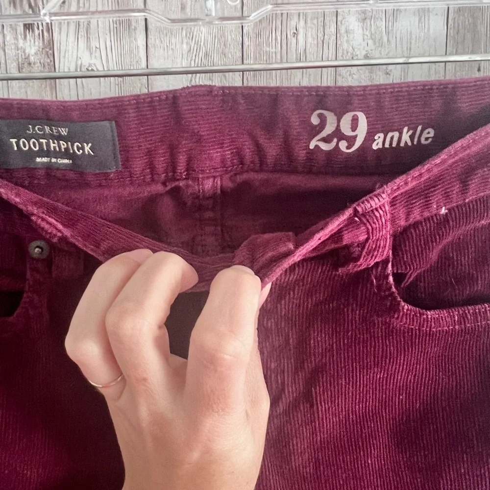 J Crew Burgundy Corduroy Pants - Picture 2 of 2